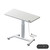 Hotspot Mobile Sit to Stand Metal Desk White Frame White Top 1200 (L) x 600 (W) x 720-1200mm (H) YSMSS
