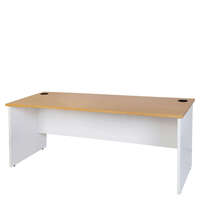 Office Desk White Frame Oak Top 1500 (L) x 750 (W) x 730mm (H) Logan DK157