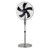 Heller 40cm Pedestal Cooling Fan Height Adjustable to 130cm Chrome PED45CG