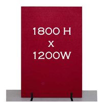 Freestanding Partition Office Furniture Dividers Room Divider 1800mm (H) X 1200mm (W) Cherry