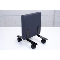 Freestanding Partition Mobile Feet Office Furniture Screen Dividers Set of 2 Twin Wheel Metal Castor Black