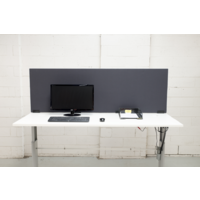 Desk Partition Office Furniture Workstation Divider with Black Clamp Brackets 500mm X 1800mm Detroit 