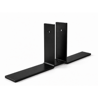 Freestanding Partition Office Furniture Screen Dividers Set of 2 Metal Feet Black