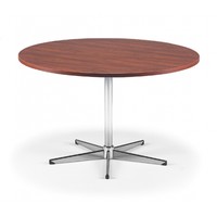 Merlin Meeting Table Chrome Base 1200 W x 1200 D x 720mm H Select English Pear 