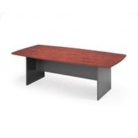 Merlin Boardroom Table Conference Meeting Room Boat H Frame 3000 x 1200mm Ironstone Redwood