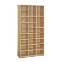 Merlin 27 Hole Pigeon Hole Bookcase 900 W x 330 D x 1800mm H Curly Beech