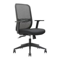 Task Chair Mesh High Back Lumbar Support Adjustable Arms Synchro Seating Black Brindis B8S5-L2B-20