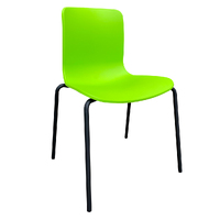 Plastic Metal Stacking Chair 4 leg Powder Coated Metal for School Hall Site Office Acti Green A4B-21