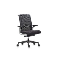 Match Office Desk Chair Medium Mesh Back with Arms Black