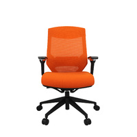 Vogue Orange Office Desk Chair Medium Mesh Back with Arms & Lumbar Support 