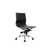 Aero Executive Office Desk Chair Medium Back Black PU