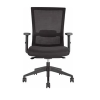 Portland Office Desk Chair Medium Mesh Back Black 