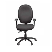 Duro Heavy Duty Task Office Chair Fabric with Arms High Back Black