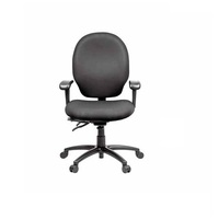 Duro Heavy Duty Task Office Chair Fabric with Arms Medium Back Black