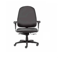 Duro Plus Heavy Duty Task Office Chair Fabric with Arms High Back Black