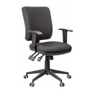 Flinders Task Office Chair Fabric with Arms Medium Back Black