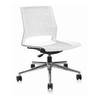 Magis Office Chair Chrome Base White Plastic Frame 