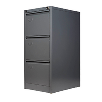 3 Drawer Storage Office Steel Metal Filing Cabinet Charcoal GOPHD-MFC3CHA