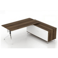 Lux Potenza Desk with Right Hand Side Return Office Workstation Casnan White 1950mm x 1850mm