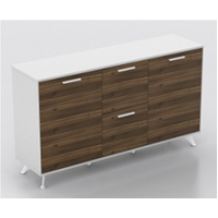 Lux Potenza 2 Door Buffet Cupboard Office Furniture Cabinet 1600mm x 425mm Casnan White