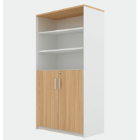 Lux Potenza Half Door Cabinet Lockable Cupboard Book Shelf Casnan White 1800mm H x 900mm