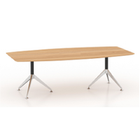 Lux Potenza Boardroom Conference 2400 x 1200mm Office Meeting Table Virginia Walnut