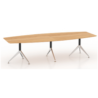 Lux Potenza Boardroom Conference Office Meeting Table 3000 x 1200mm Virginia Walnut 