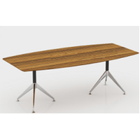 Lux Novara Boardroom Table Conference Meeting Table 2400 x 1200mm Zebrano 