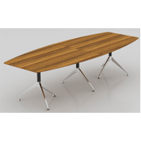 Lux Novara Boardroom Conference Office Meeting Table 3000 x 1200mm Zebrano