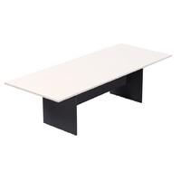 Rapidline 3200mm Boardroom Meeting Table Rectangular H Base Frame Rapid Worker White