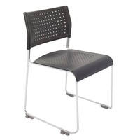 Rapidline Exam Classroom Seating Stackable Linking Black Plastic Chair Wimbledon