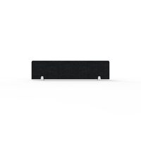 Rapidline Desk Mounted Panel Screen 890mm Pinnable Office Furniture Divider Black Eco EPS089