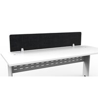 Rapidline Desk Mounted Panel Screen 1190mm Pinnable Office Furniture Divider Black Eco EPS119