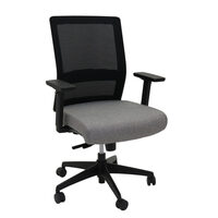 Rapidline Office Chair Mesh Square Back Heavy Duty Seating Black AFRDI Level 6 Cert Gesture GTC BK