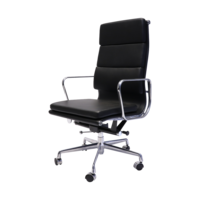 Rapidline Executive Office Chair PU High Back Seating Aluminium Frame Black PU900H
