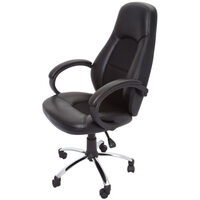 Rapidline Executive Office Chair High Back Seating PU Black CL410