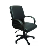 Rapidline Executive Office Chair Medium Back Seating PU Black CL610