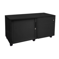 Rapidline Steel Mobile Caddy Storage Shelf Lockable Lockable Under Desk Drawers Black GCADL