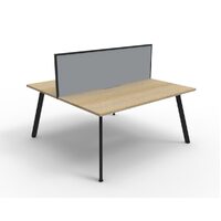 RapidLine Eternity 2 Person Desk 1200mm (1200mm per person) Double Sided Metal Workstation with Screen D-ELDWS2P1275