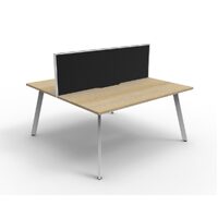 RapidLine Eternity 2 Person Desk 1500mm (1500mm per person) Double Sided Metal Workstation with Screen D-ELDWS2P1575