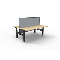 Electronic Sit Stand Back to Back Office Desk 1200mm x 1500mm Workstation with Screen AFRDI Cert B+2PWS1275