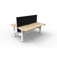 Electronic Sit Stand Back to Back Office Desk 1800mm x 1500mm Workstation with Screen and Cable Tray AFRDI Cert B+2PWSCT1875