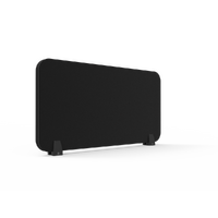Desk Mounted  Eco Panel Screen Pin Board 700mm Wide Pinnable Black Rapidline EPS750