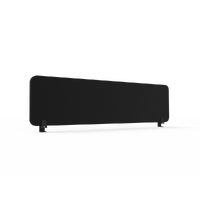 Side Mounted Eco Panel Screen Pin Board 1500mm Wide Pinnable Black Rapidline EPS1500