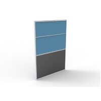 Panel Screen Pin Board 1200mm W x 1650mm H Desk Partition Divider Grey Ironstone Fabric Rapidline SC1216