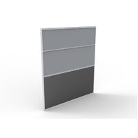 Panel Screen Pin Board 1500mm W x 1650mm H Desk Partition Divider Grey Ironstone Fabric Rapidline SC1516