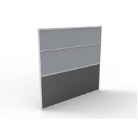 Panel Screen Pin Board 1800mm W x 1650mm H Desk Partition Divider Grey Ironstone Fabric Rapidline SC1816