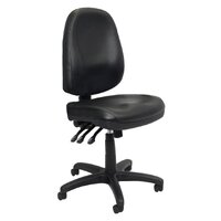 Rapidline Office Ergo Chair Heavy Duty Ergonomic High Back Black PO500 PU