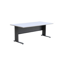 Computer Table Metal Office Desk Black Frame Silver Grey Top 1500 W x 750mm D