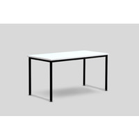 Metal Black Frame Computer Table Conference Office Desk Silver Grey Top 1500 W x 750 D